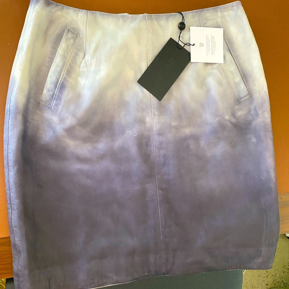 Jaggar The Label Australia Dip Dye Leather Mini Skirt - Small